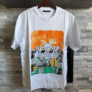 Louis Vuitton Lovers United White Crystal Graphic Tee Size Large